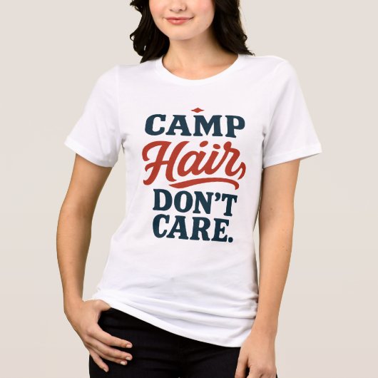 Camp Hair Keine Sorge - Camping Tri-Blend Shirt (Vorderseite)