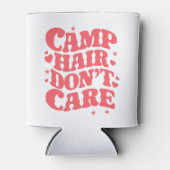 Camp Hair Keine Sorge Sommer Camping Girls Groovy Dosenkühler (Vorderseite)