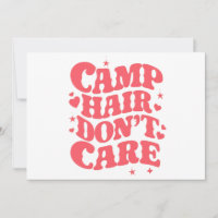 Camp Hair Keine Sorge Sommer Camping Girls Groovy