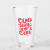 Camp Hair Keine Sorge Sommer Camping Girls Groovy Glas (Vorderseite)