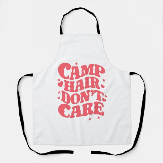 Camp Hair Keine Sorge Sommer Camping Girls Groovy Schürze (Vorderseite)