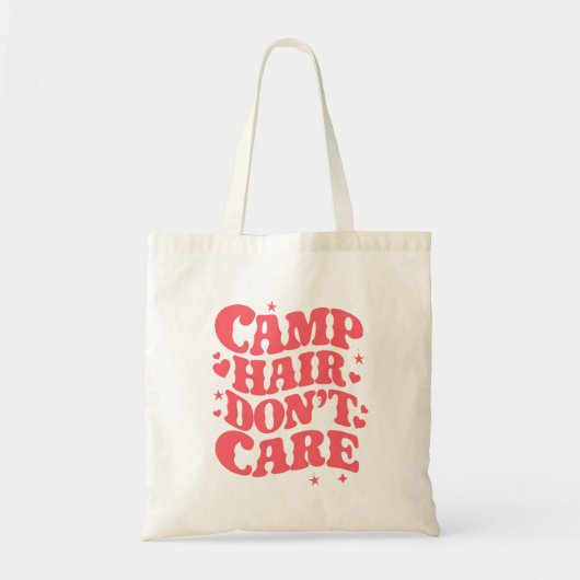 Camp Hair Keine Sorge Sommer Camping Girls Groovy Tragetasche (Vorne)