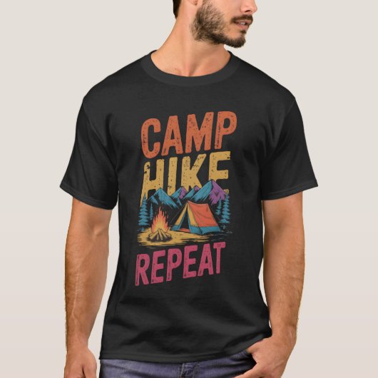 Camp Hike Climber Camping Mountain Camper Hiker vi T-Shirt (Vorderseite)