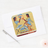 Camp hocker Fresco Priestesses sprechen Replik anc Quadratischer Aufkleber (Umschlag)