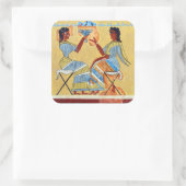 Camp hocker Fresco Priestesses sprechen Replik anc Quadratischer Aufkleber (Tasche)
