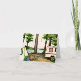 Camp ist in vielen Ländern ein Symbol des Sommers Dankeskarte