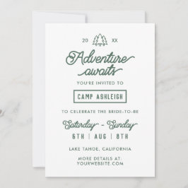 Camp Junggeselinnen-Abschied Adventure erwartet Einladung