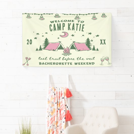 Camp-Junggeselinnen-Abschied Banner (Insitu)