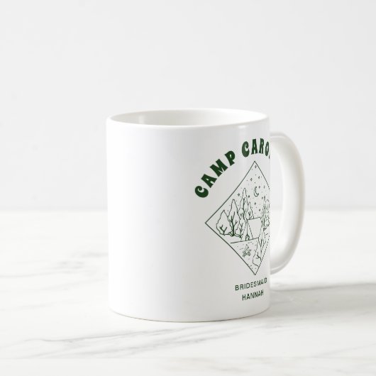 Camp Junggeselinnen-Abschied Bridesmaid Custom Kaffeetasse (VorderseiteRechts)
