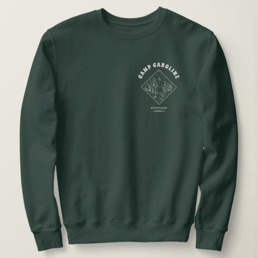 Camp Junggeselinnen-Abschied Bridesmaid Custom Sweatshirt (Design vorne)