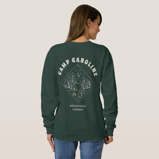 Camp Junggeselinnen-Abschied Bridesmaid Custom Sweatshirt (Schwarz voll)