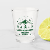 Camp Junggeselinnen-Abschied Bridesmaid Shootglas Schnapsglas (Vorderseite)