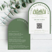 Camp Junggeselinnen-Abschied Camping Weekend Green Einladung