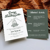 Camp-Junggeselinnen-Abschied Einladung