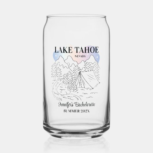 Camp Junggeselinnen-Abschied Girls Trip Camping Cu Dosenglas (Vorderseite)