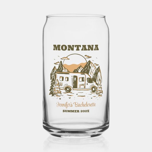 Camp Junggeselinnen-Abschied Girls Trip Glamping Dosenglas (Vorderseite)