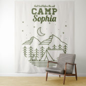 Camp Junggeselinnen-Abschied Glamping Camping Wandteppich (Beispiel)