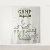 Camp Junggeselinnen-Abschied Glamping Camping Wandteppich (Vorderseite)