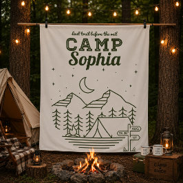Camp Junggeselinnen-Abschied Glamping Camping Wandteppich