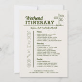 Camp Junggeselinnen-Abschied Itinerary Camping Einladung (Rückseite)