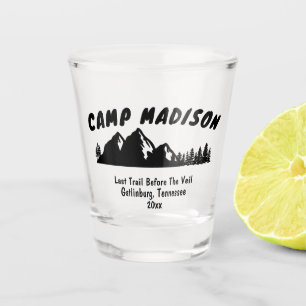 Camp Junggeselinnen-Abschied Mountain Bach Night H Schnapsglas