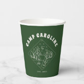 Camp-Junggeselinnen-Abschied Pappbecher (Rückseite)