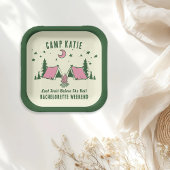 Camp-Junggeselinnen-Abschied Pappteller
