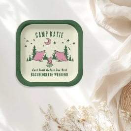 Camp-Junggeselinnen-Abschied Pappteller