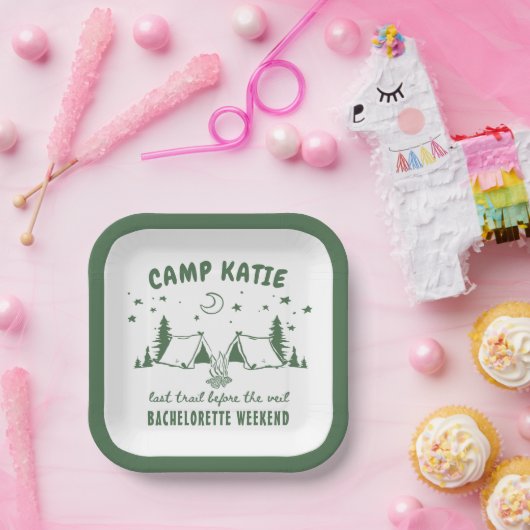 Camp-Junggeselinnen-Abschied Pappteller (Party)