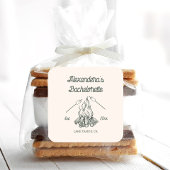 Camp-Junggeselinnen-Abschied Quadratischer Aufkleber