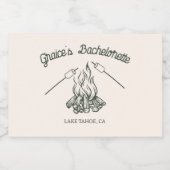 Camp-Junggeselinnen-Abschied Schaumweinetikett (Einzelnes Label)