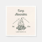 Camp-Junggeselinnen-Abschied Serviette (Vorderseite)