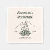 Camp-Junggeselinnen-Abschied Serviette (Vorderseite)