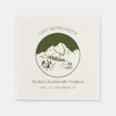 Camp Junggeselinnen-Abschied Theme Napkins Serviette (Vorderseite)