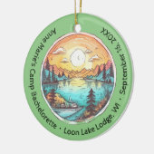 Camp Junggeselinnen-Abschied Weekend Keepake Keramik Ornament (Links)