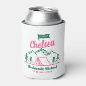 Camp Junggeselinnen-Abschied Weekend weg Dosenkühler (Kanne Vorderseite)