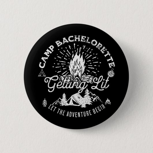 Camp Junggesellinnen-Party Bride Party passend Button (Vorderseite)