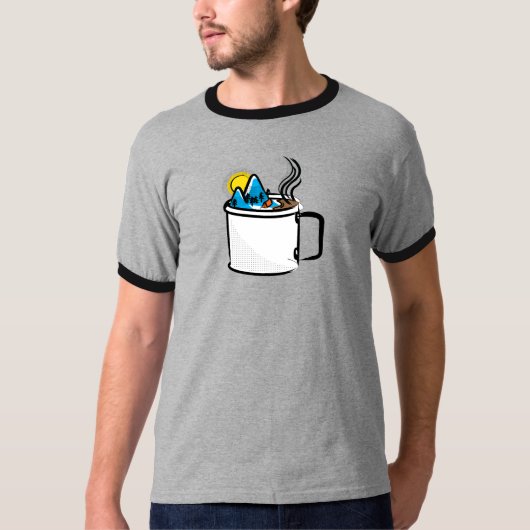 Camp-Kaffee Männer-T - Shirt (Vorderseite)