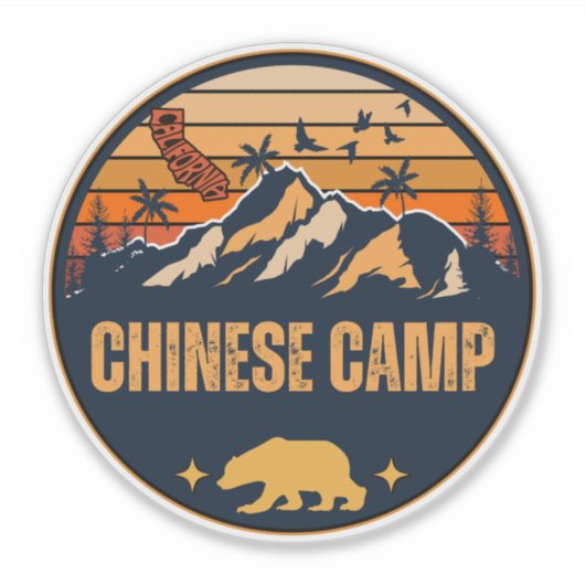 Camp, Kalifornien Aufkleber (Vorderseite)
