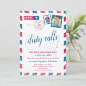 Camp Lejeune, NC Militärische Beförderung Ankündig Einladung (Stehend Vorderseite)