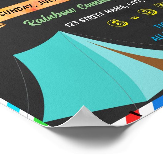 Camp liest viele Schulereignisvorlagen Poster (Ecke)