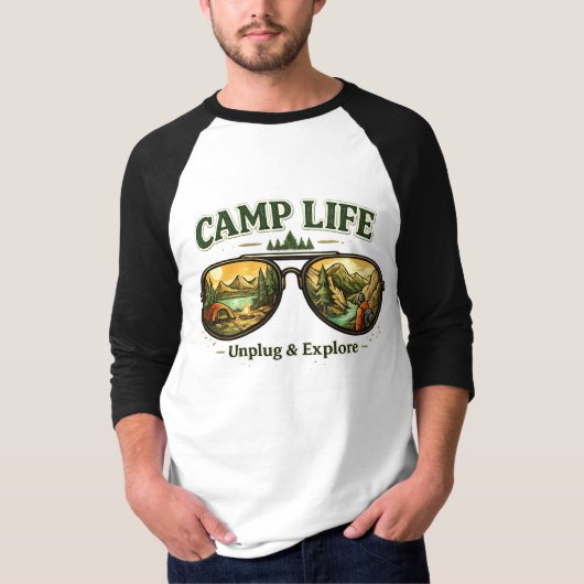 Camp Life Feels Right Raglan T-Shirt USA (Vorderseite)