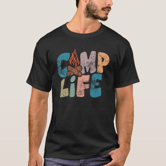 Camp Life Happy Camper Love Camping Life T-Shirt (Vorderseite)
