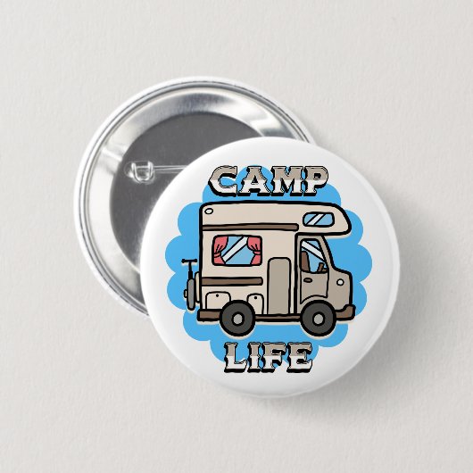 Camp Life | Retro Camper Button (Vorne & Hinten)