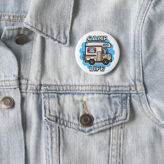 Camp Life | Retro Camper Button (Beispiel)