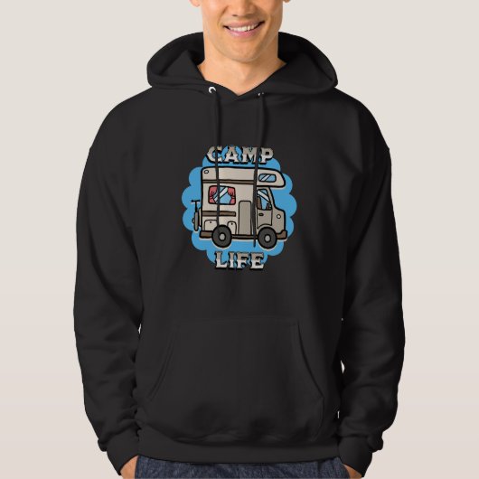 Camp Life | Retro Camper Hoodie (Vorderseite)