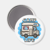 Camp Life | Retro Camper Magnet (Vorderseite/Rückseite)