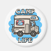 Camp Life | Retro Camper Magnet (Vorne)
