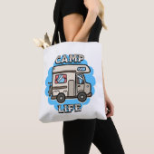 Camp Life | Retro Camper Personalisiert Tasche (Von Nahem)