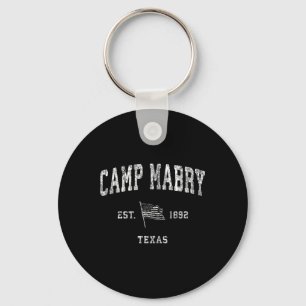 Camp Mabry Texas Tx Vintage US-Flaggen Sport T-Shi Schlüsselanhänger